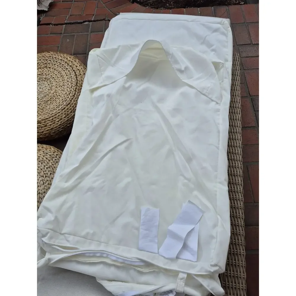 Pottery Barn Universal Single Chaise Lounge Outdoor Furniture Cover White Patio